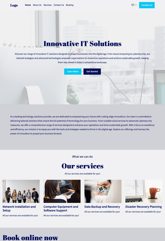 IT service company template preview