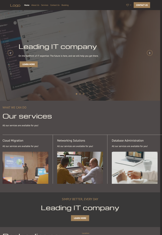 IT contractor company template preview