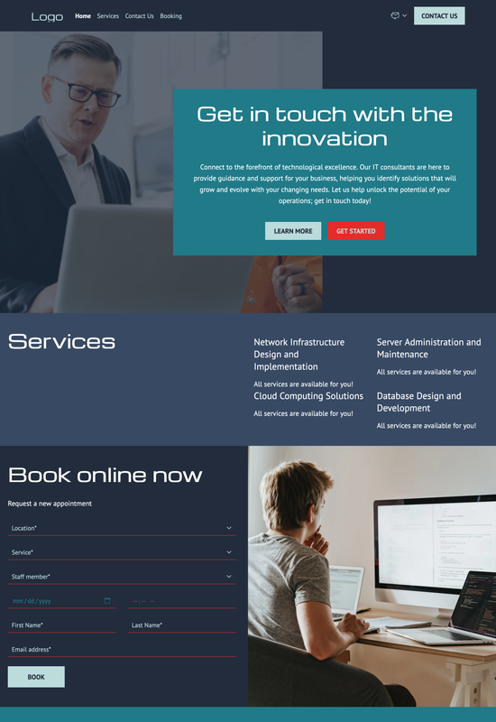 IT consultant template preview