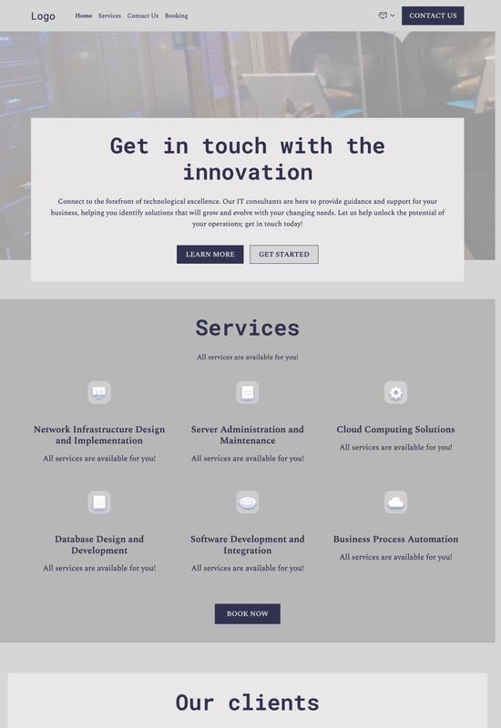 IT consultant template preview