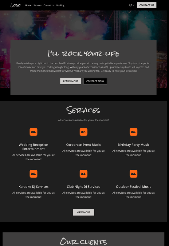DJ template preview