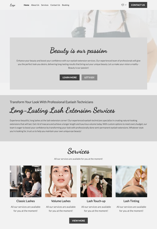 eyelash extension corner template preview