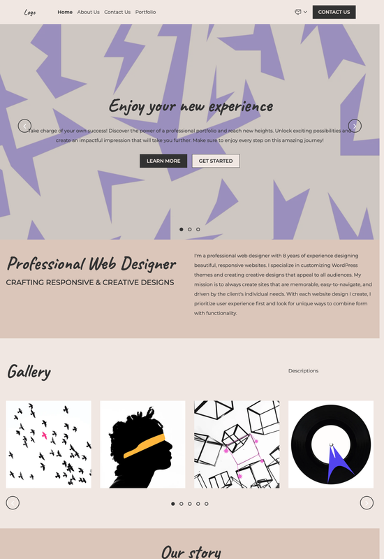portfolio template preview
