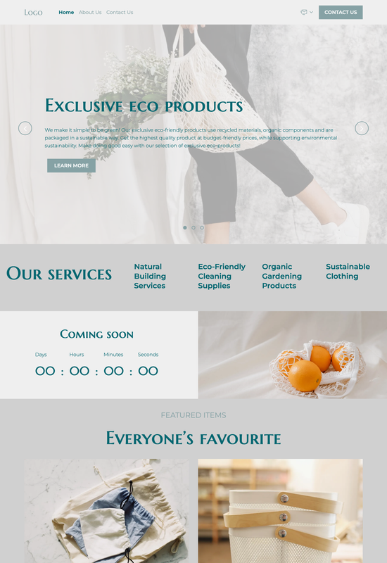 eco products store template preview