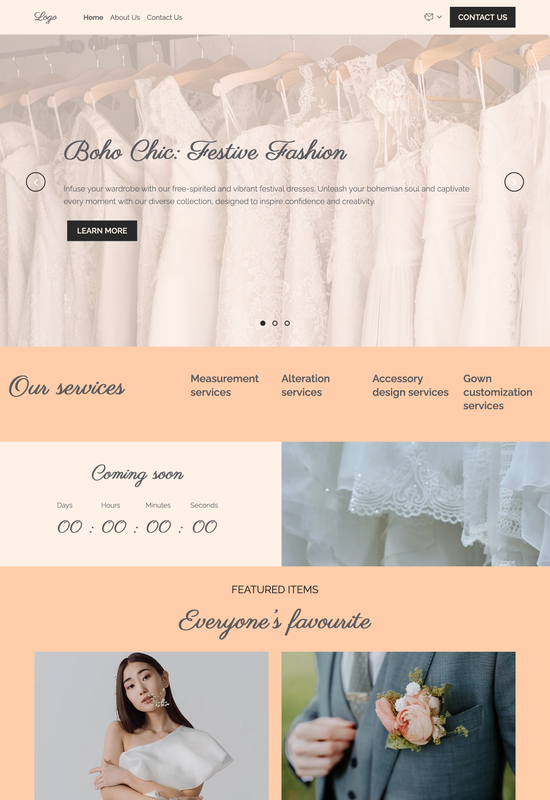 wedding clothes template preview