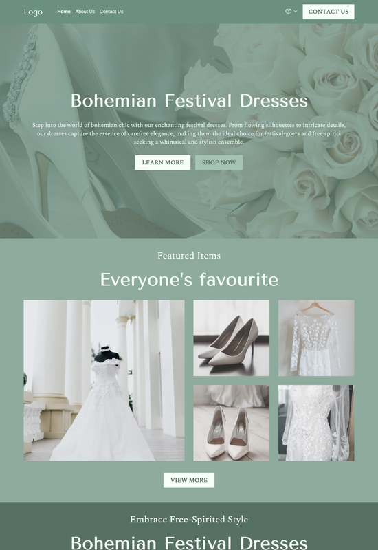 wedding clothes template preview