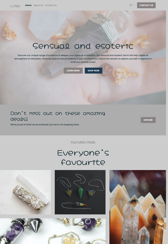 esoteric store template preview