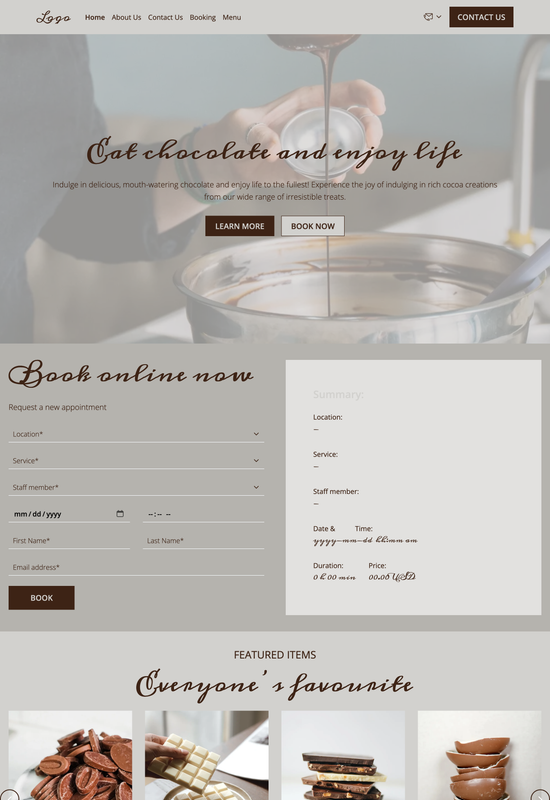 chocolaterie template preview