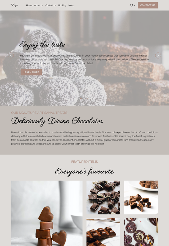 chocolaterie template preview