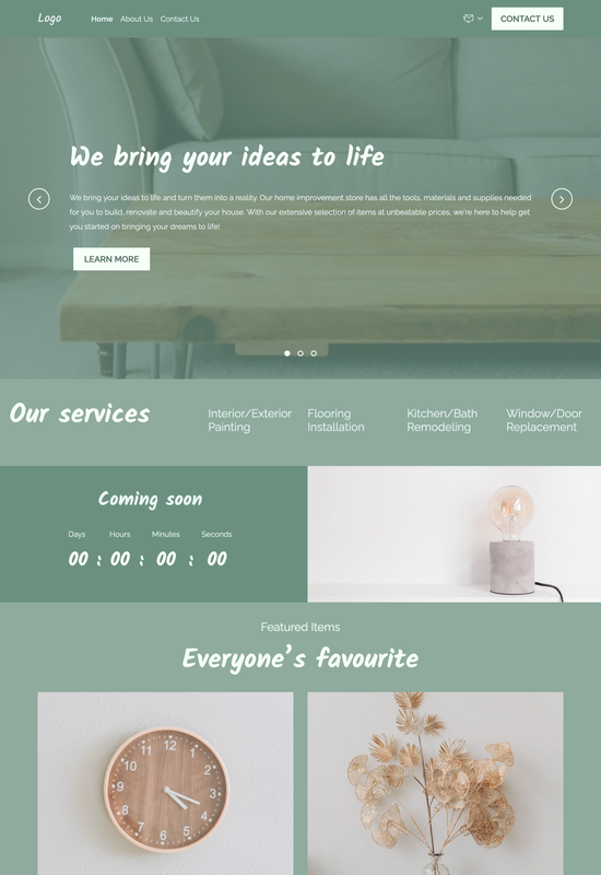 home improvement store template preview