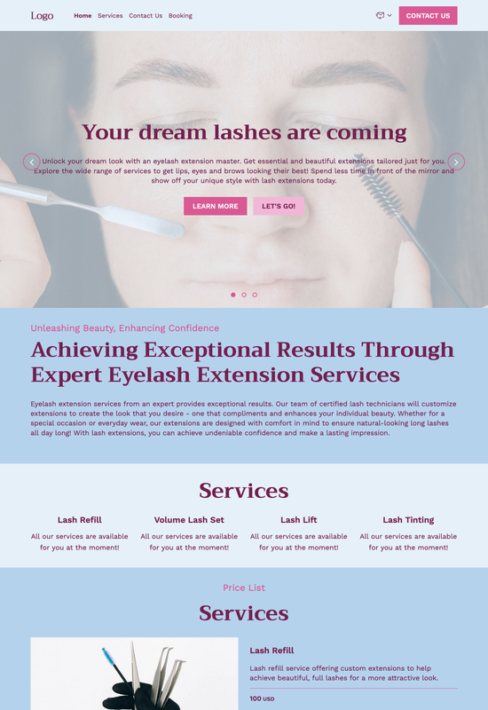 eyelash extension master template preview