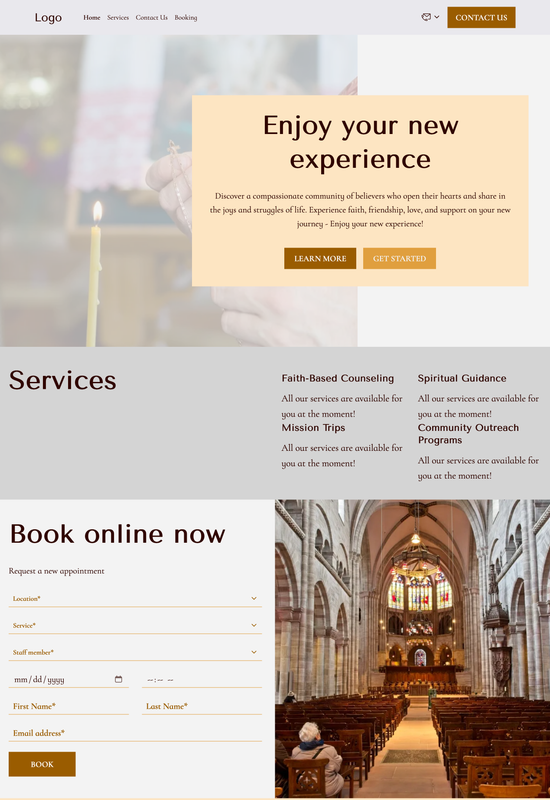 Christian organization template preview