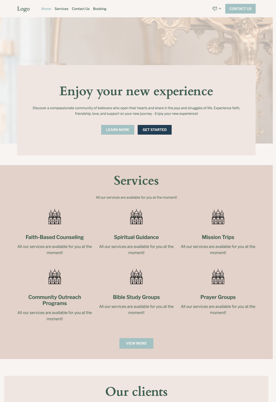 Christian organization template preview