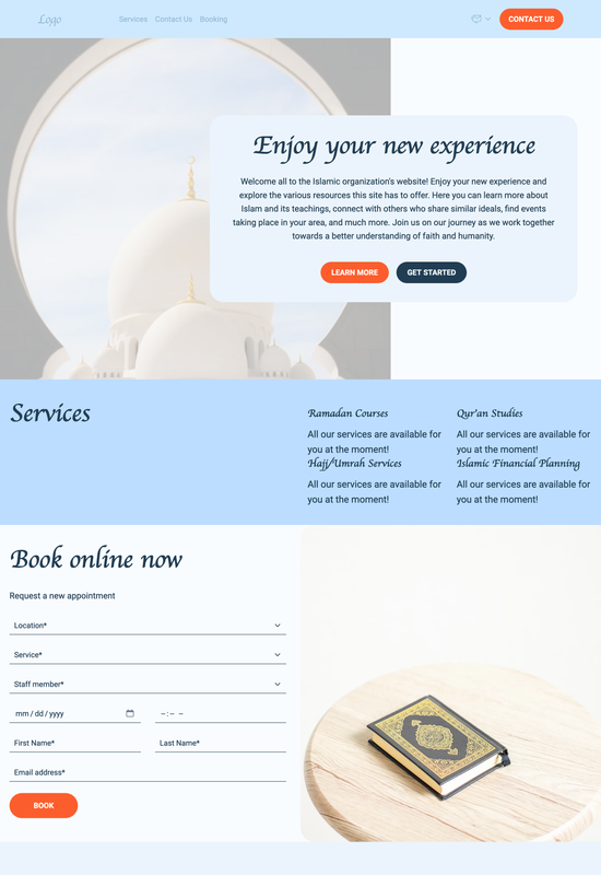Muslim organization template preview
