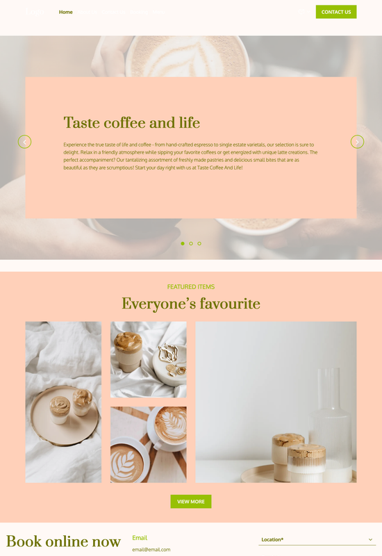 cafe template preview