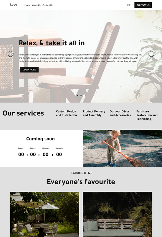 garden furniture store template preview