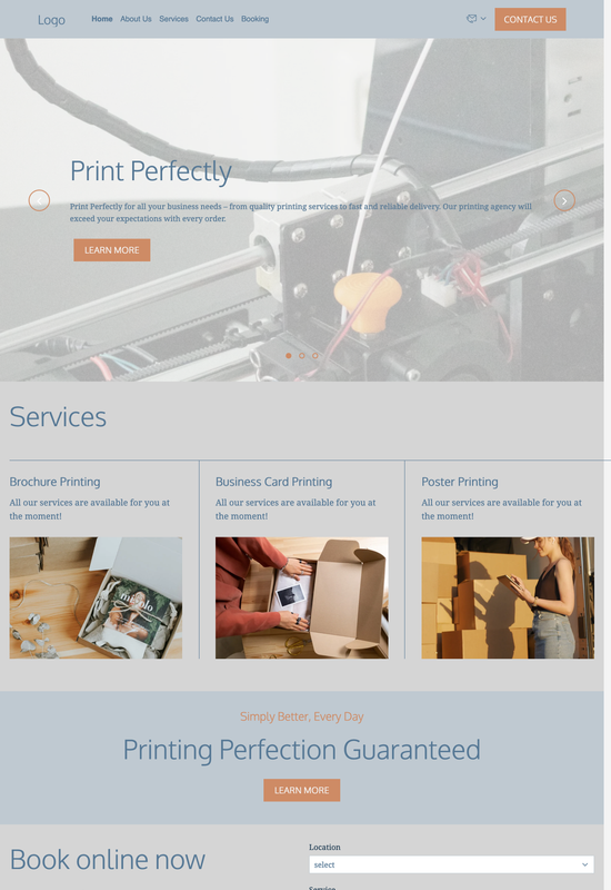 printing agency template preview