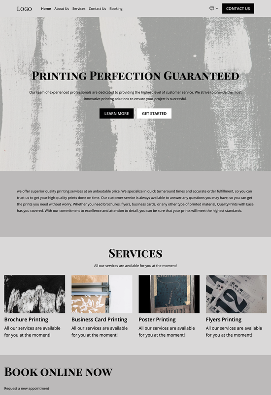 printing agency template preview