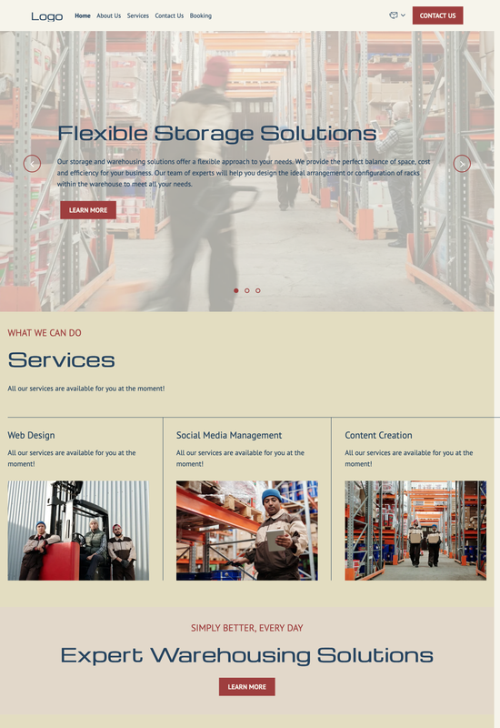 warehouse template preview