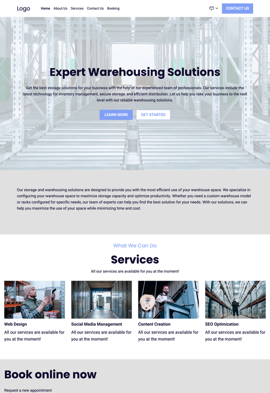 warehouse template preview