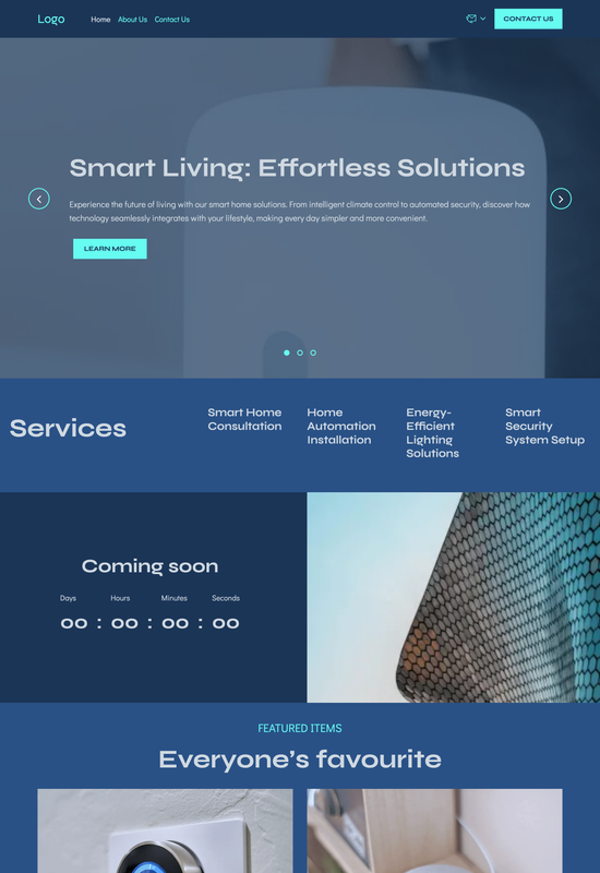 smart home solutions template preview