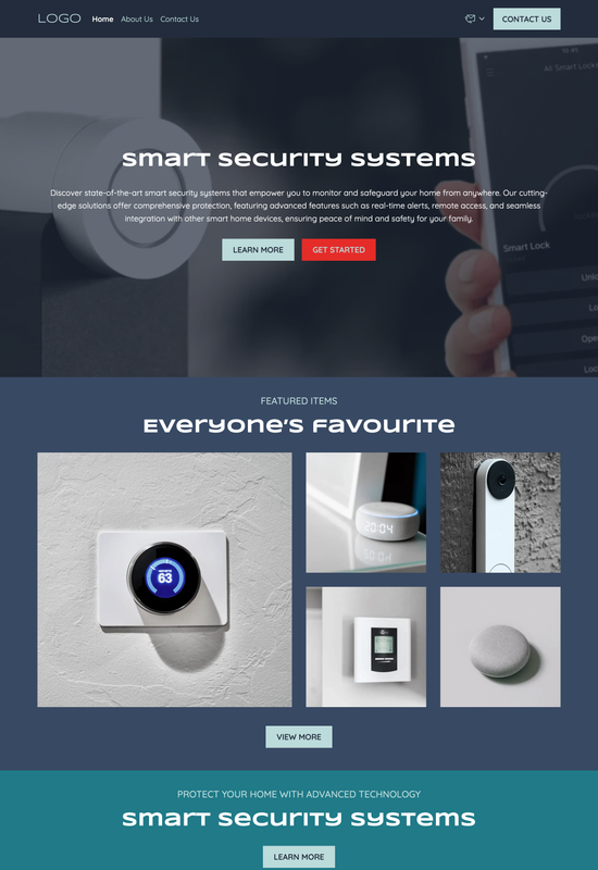 smart home solutions template preview