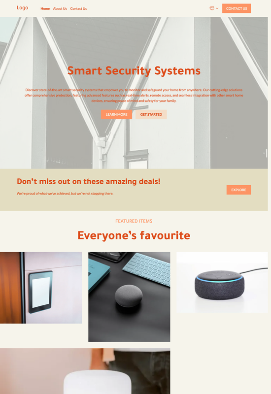 smart home solutions template preview