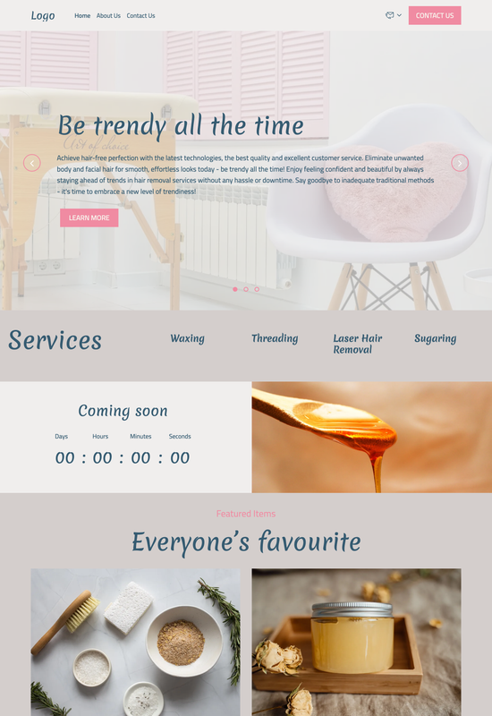 hair removal products store template preview