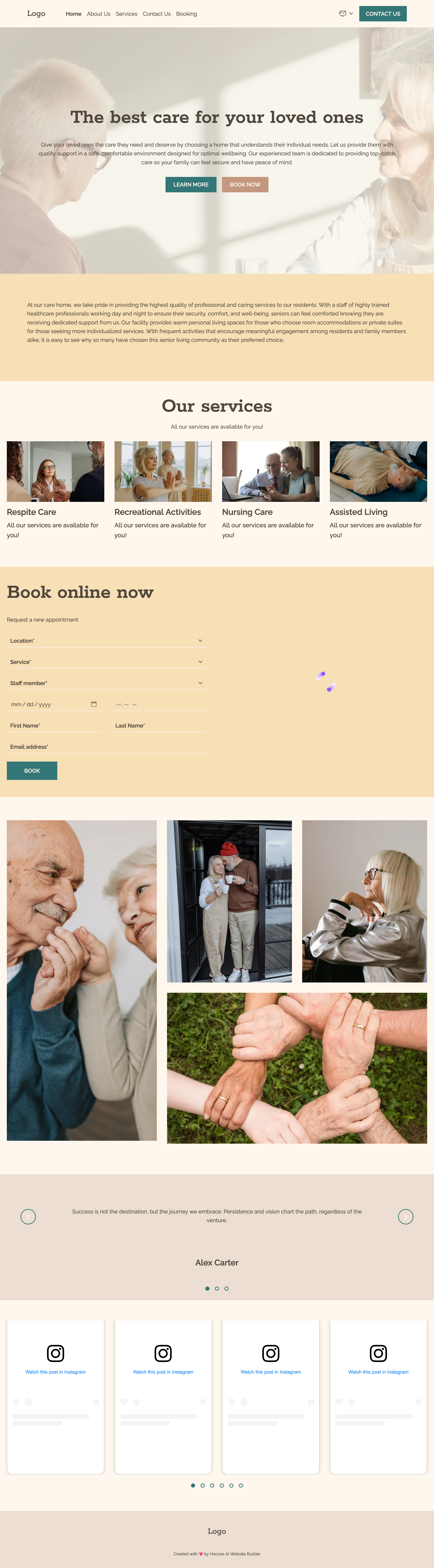 care home template preview