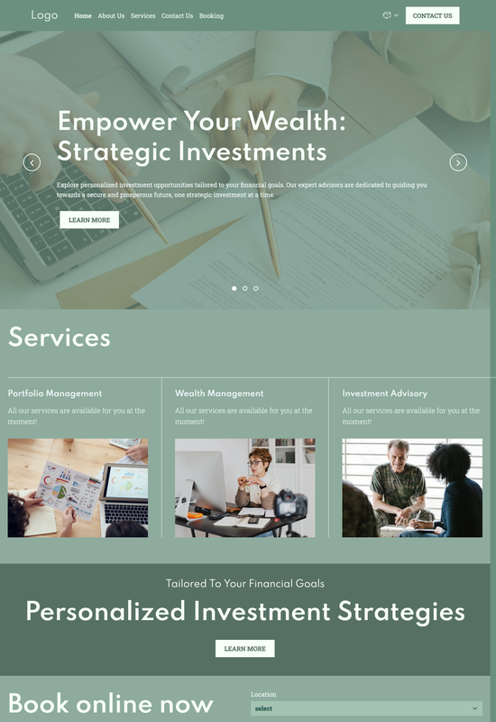 financial trading firm template preview