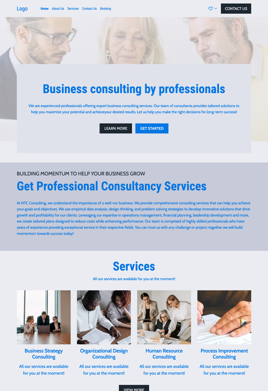 consulting company template preview
