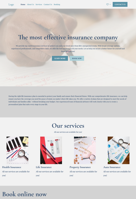 insurance agency template preview