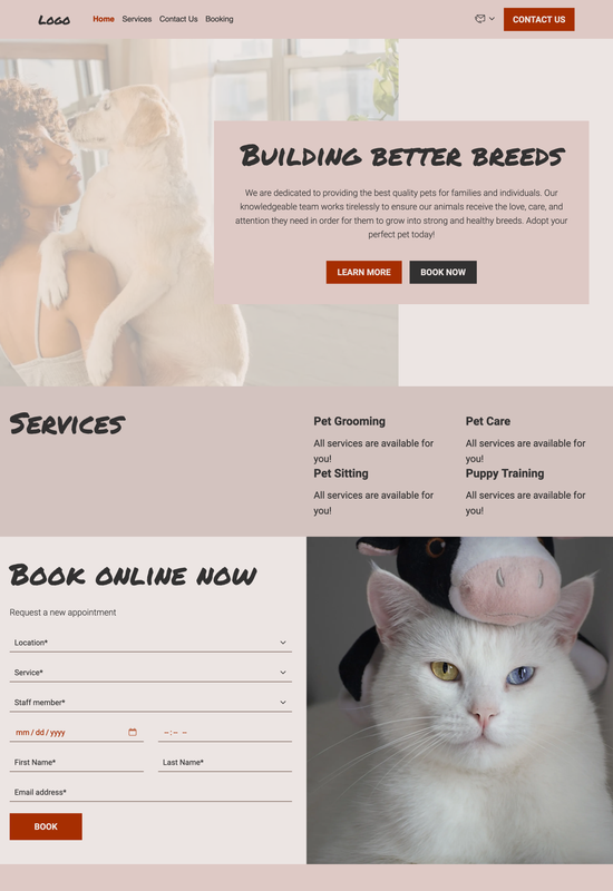 pet breeder template preview