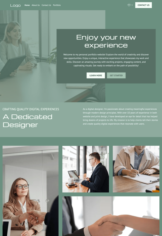 personal portfolio template preview