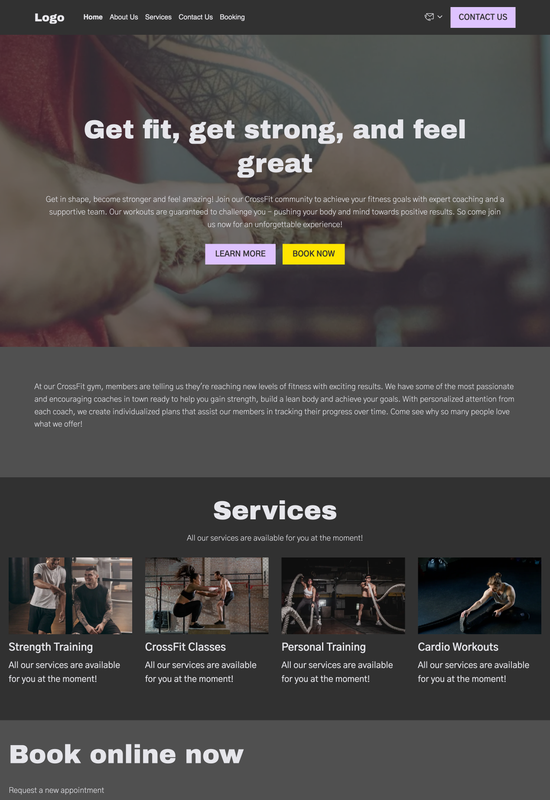 Anteprima del modello per palestra CrossFit
