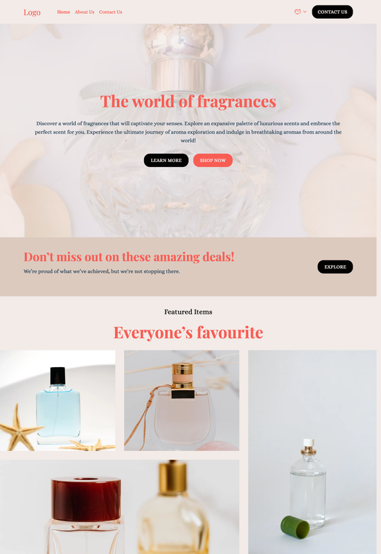 fragrance store template preview
