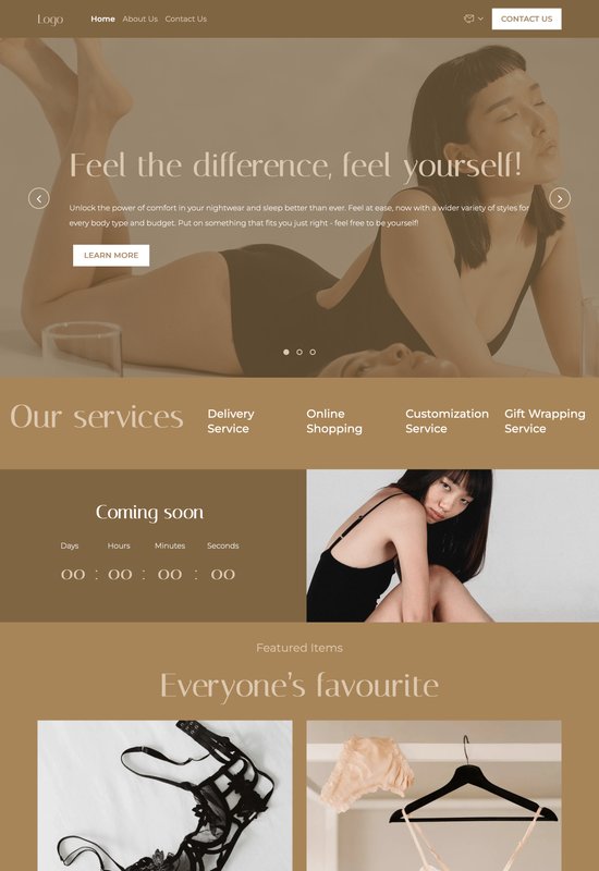 nightwear store template preview