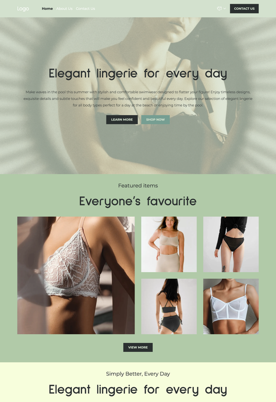 swimwear store template preview