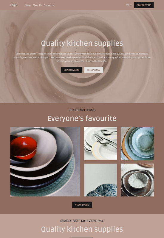 kitchen tools store template preview